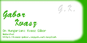 gabor kvasz business card