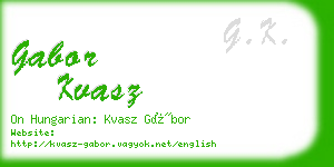 gabor kvasz business card